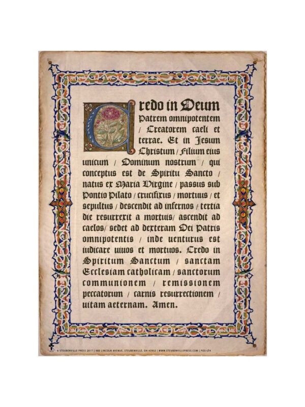 poster_latin_apostles_creed_800x1066jpg Latin Apostles Creed Poster - 12" x 16"