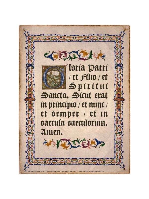 poster_latin_glory_be_800x1066 Latin Glory Be (Gloria Patri) Poster - 12" x 16"