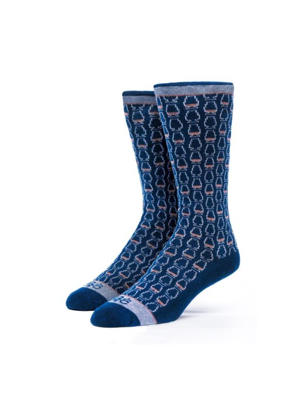 socks_whiskey_glasses_navy_brown_1_800x1066 Bourbon Cousins Whiskey Glasses Socks - Navy & Brown